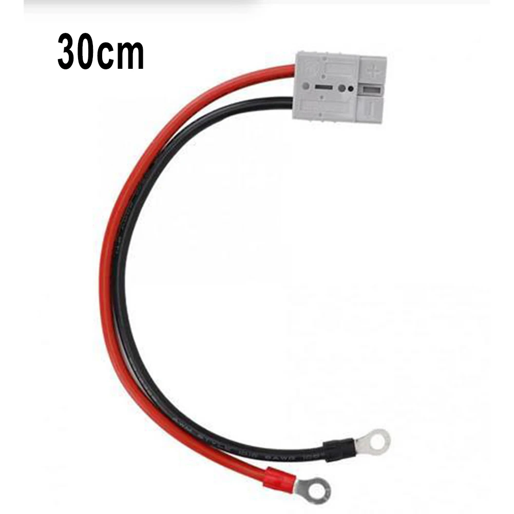 

12AWG 50Amp Connector For Anderson Plug Extension Cord Lead To Lug M8 Terminal Battery Charging Connector Cable 30/50/100cm