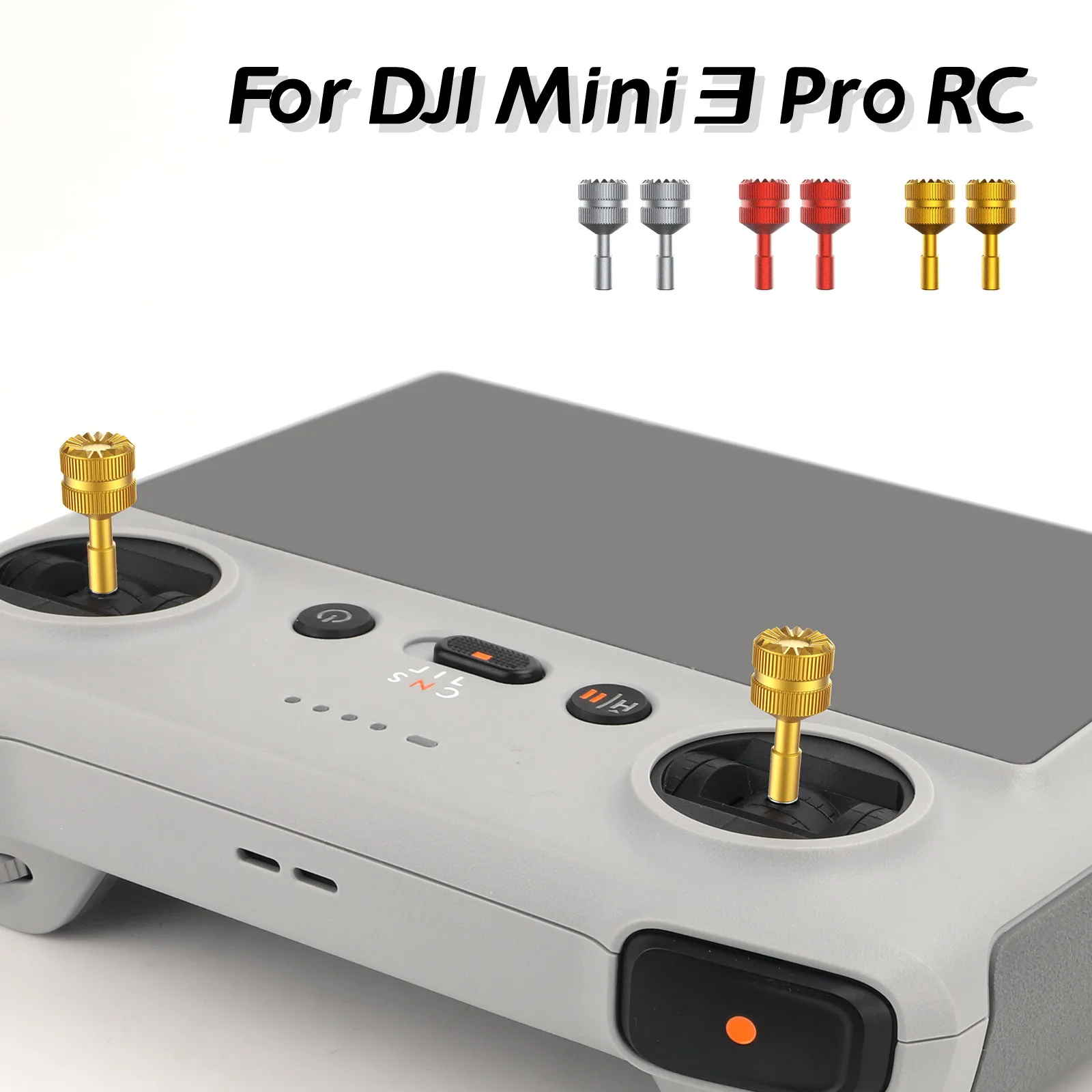 

Для Mini 3 Pro RC с экраном, палочки из алюминиевого сплава, дистанционное управление, Нескользящие аксессуары для большого пальца