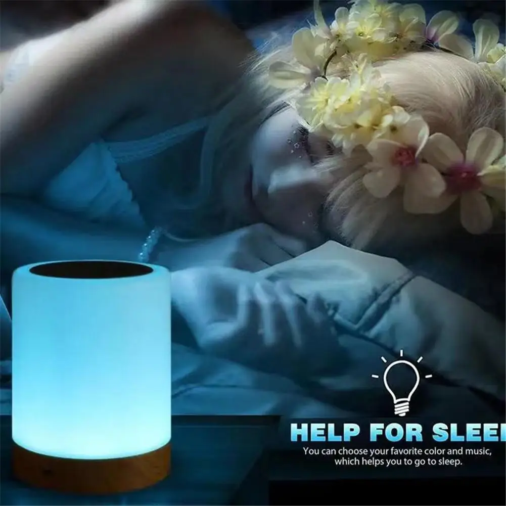 Lámpara Led de noche con Sensor táctil, recargable por Usb, regulable, decoración de habitación, regalo personalizado