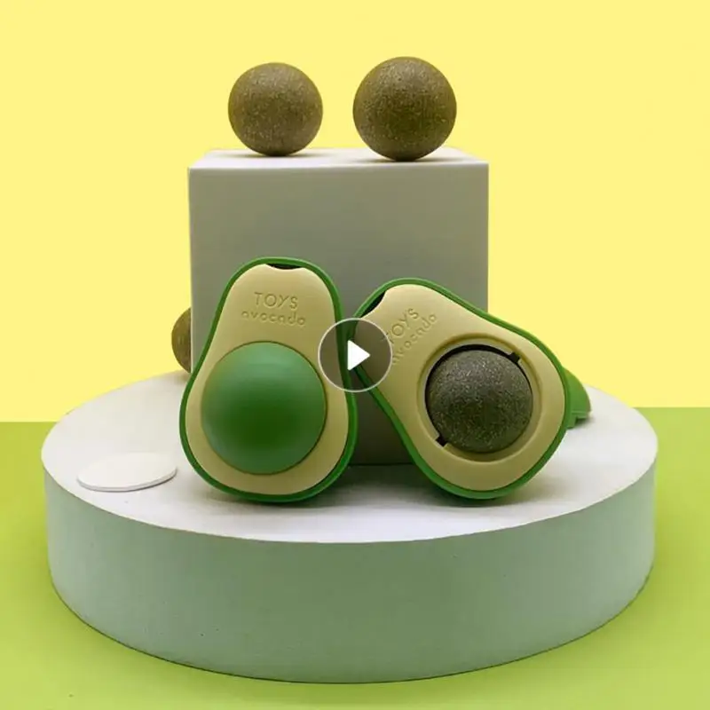 

Cat Catnips Avocado Catnip Wall Ball Cat Edible Licking Balls Snack Healthy Rotatable Treats Toys Kittens Playing Toy Cat Toys