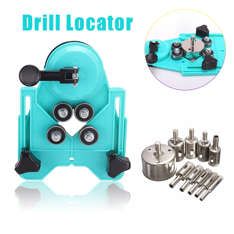 Glass Ceramic Tile  Locator Diamond Opening Positioning Guide Drill Bit Guide Hole Clamping Range Construction Tools Drill Guide