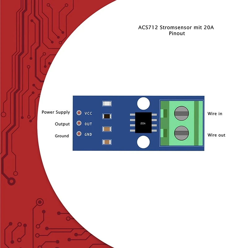 Датчик тока ACS712 20A Amp модуль диапазона совместимый с Bascom 5 шт. |