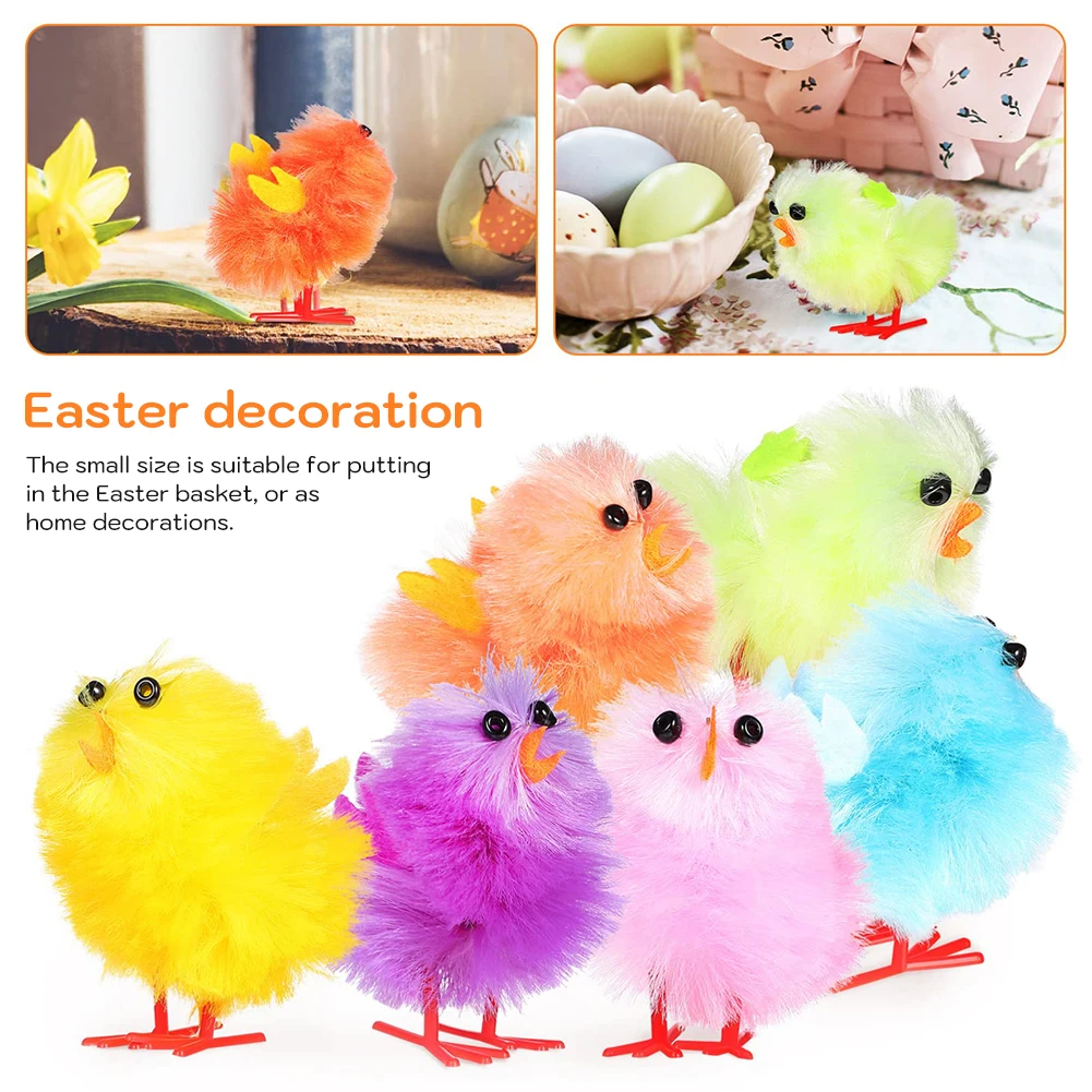 

36Pcs Easter Chicken Plush Toy for Kids Children Easter Gifts 3.5cm Cute Chicken Decoration Home Festival Ornaments 6 Colors
