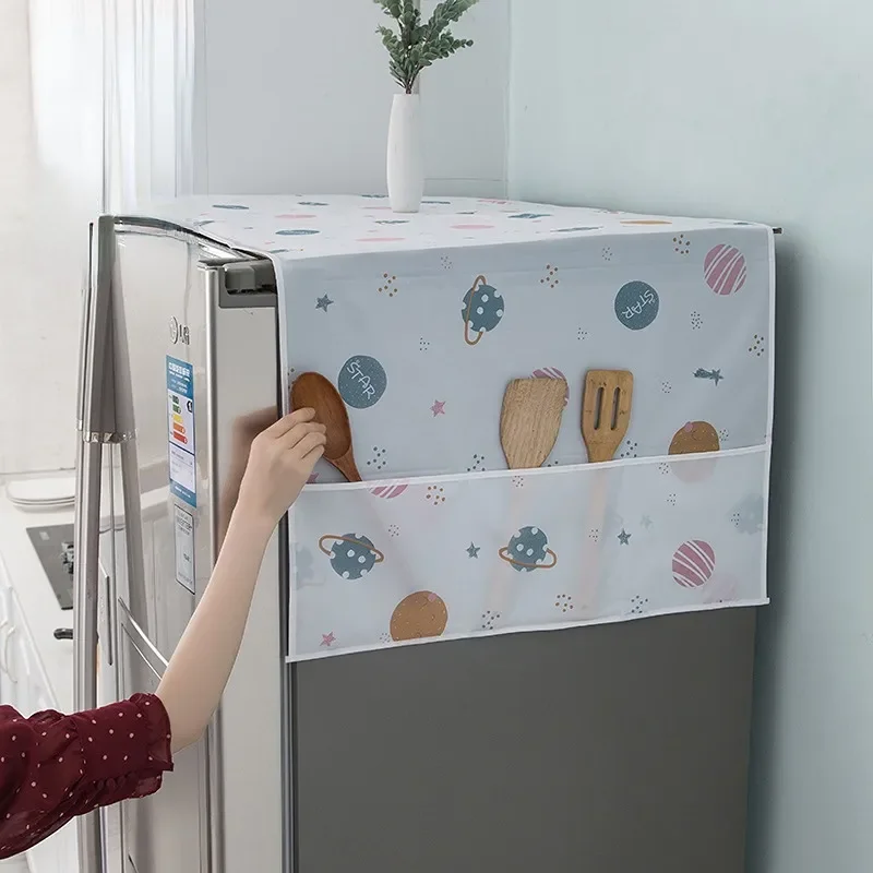 

Refrigerator cover cloth dustproof cover Refrigerator storage bag Fabric waterproof dustproof household refrigerator cover