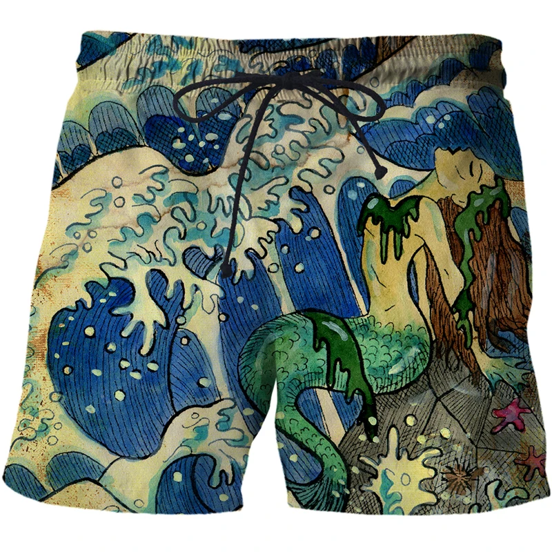 2022 New Summer Shorts 3d Printed Short Beach Shorts Casual Polyester Comfortable Beach Loose Shorts Clothes Men clothing