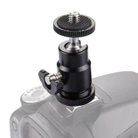 aluminum rotatable mini tripod ball head 14 screw rotary mount stand for canon nikon video dslr dv camera