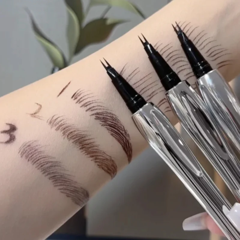 Водостойкий жидкий карандаш для бровей с 2 точками подводка глаз искусственная