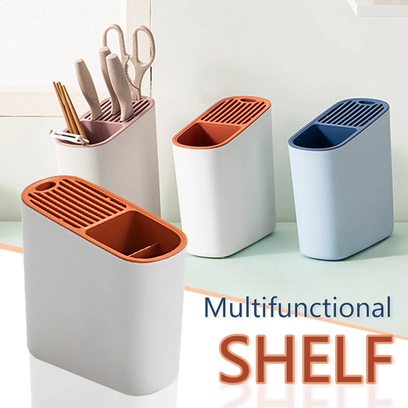 

Multifunctional Cutter Holder Household Drain Kitchen Supplies Rack Tableware Cutlery Chopstick Storage B99