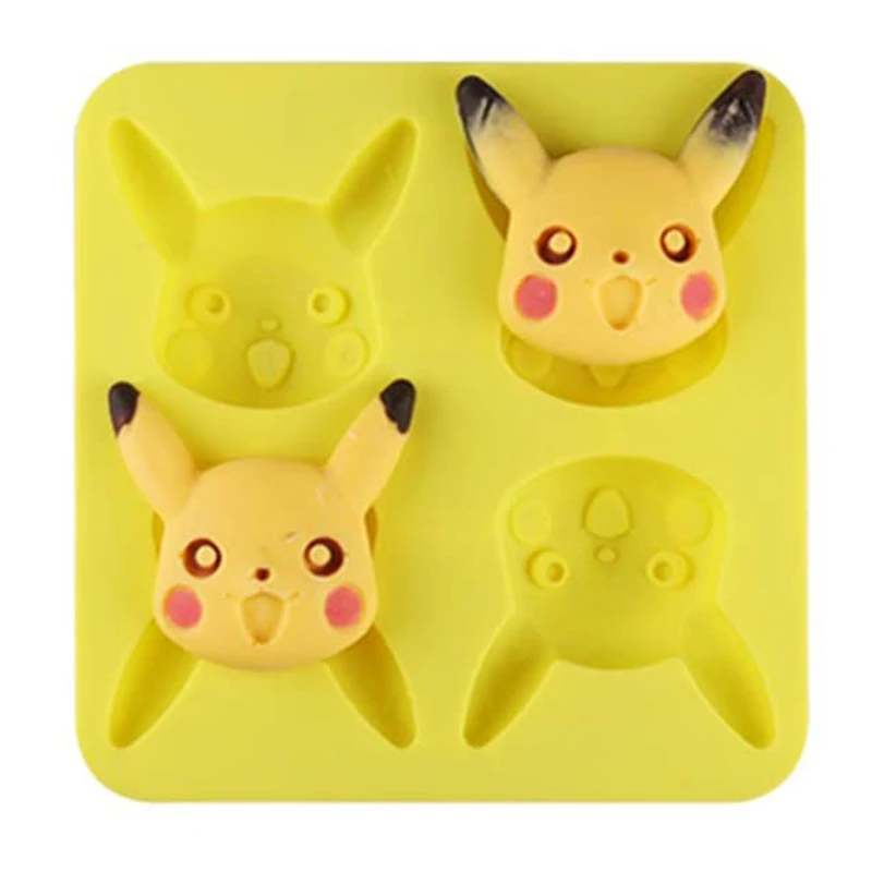 

4 Cavity Rabbit Cookie Mold Cartoon Silicone Mould For Fondant Cake Candy Ice Cube Gummy Kitchen Accessories Moldes De silicona