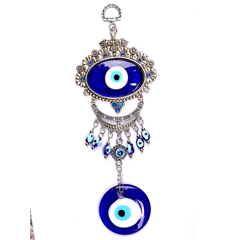 

Blue Turkish Evil Eye Wall Hanging Decoration Indoor Pendant Room Decor Wall Decoration Artificial Crystal Pendant In Home