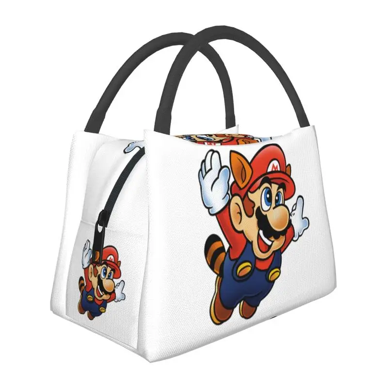 

Video Game Marios Insulated Lunch Bags for Women Cartoon Mushroom Resuable Cooler Thermal Bento Box Hospital Office
