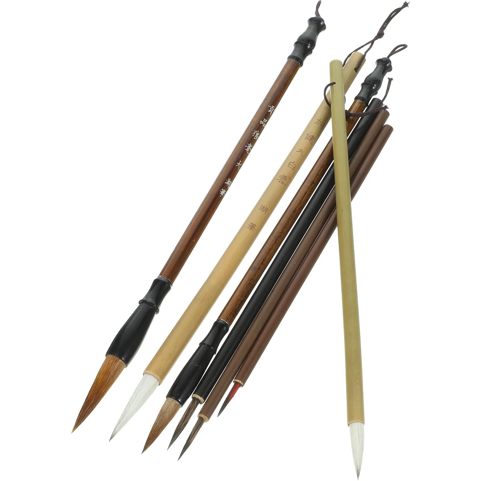 

7 Pcs Brush Set Chinese Calligraphy Pen Brushes Ink Painting Kit Sumi Traditional Beginners