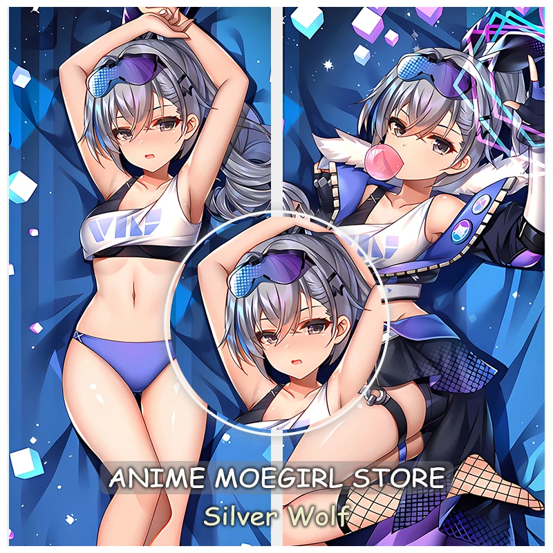 Honkai: Star Rail Silver Wolf Kawaii Dakimakura наволочка аниме Otaku индивидуальная Подушка Чехол