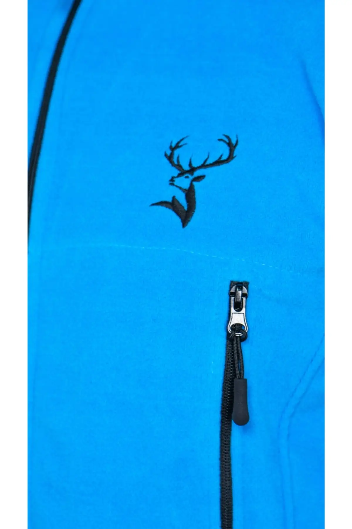 Turquoise 5-Pocket Fleece Coat