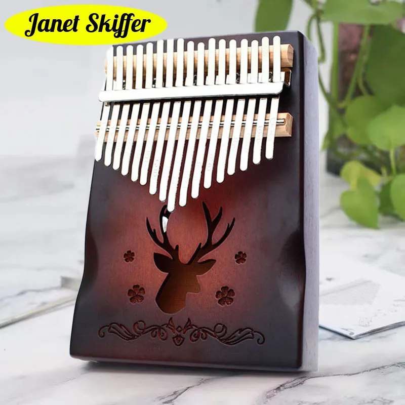 

Модернизированное пианино Kalimba с 17 клавишами, Классическая клавиатура, ксилофон, пианино, инструмент для домашнего обучения с обучающей кни...