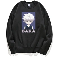 baka killua zoldyck sweatshirt men hoodies hunter x hunter hxh anime manga clothing hoodie pullover hoody crewneck jumper unisex
