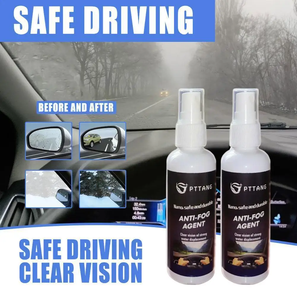 

Car Cleaner Anti-Fogging Agent Windshield Glass Rearview Super-Hydrophobic Mirror Defogger Long-Lasting Glass Cleaner Spray I4H6