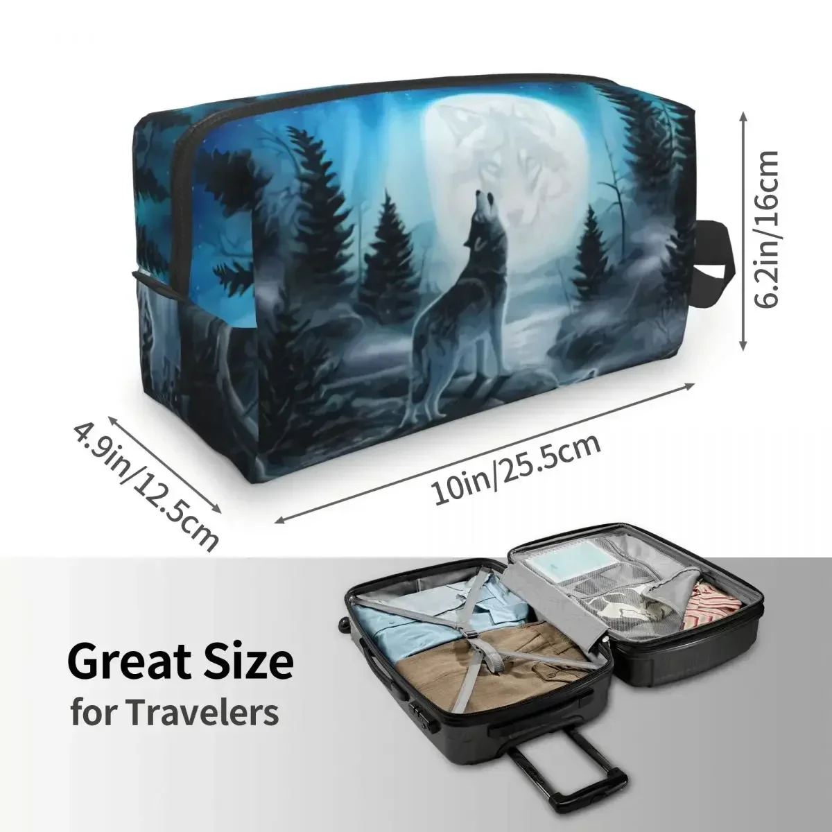 Kawaii Resentment Of The Wolf дорожная косметичка для женщин макияжа животных хранения