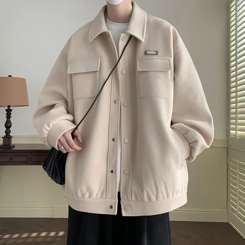 Мужская куртка в твидовом стиле повседневная универсальная шерстяная трендовая