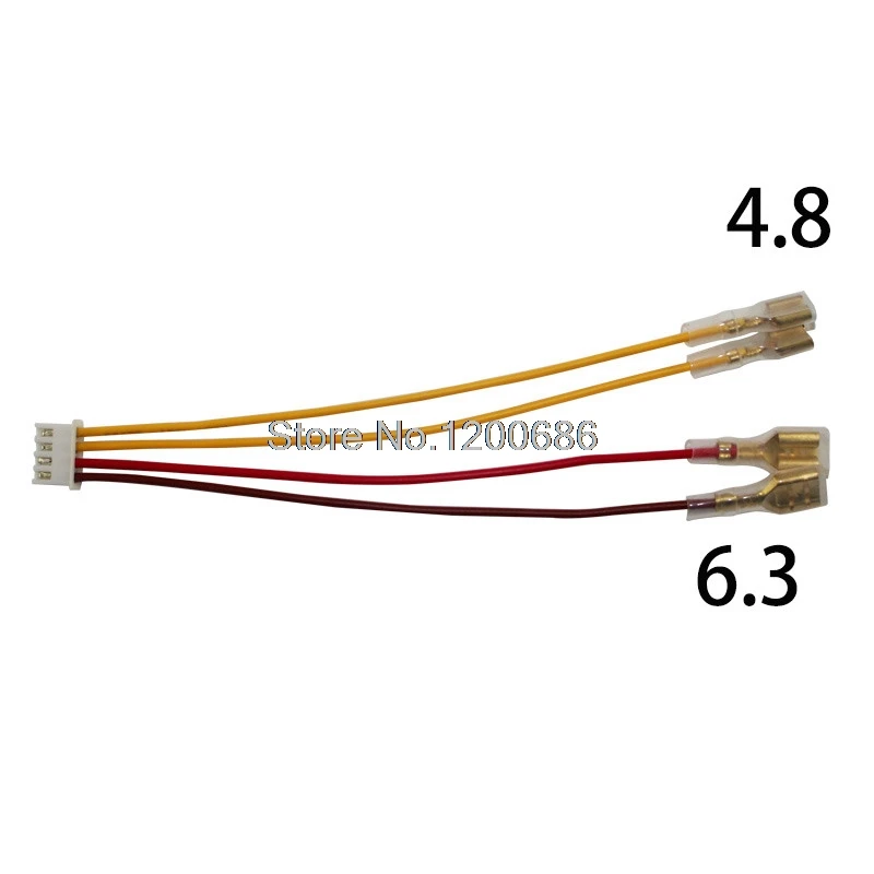 20AWG 4.8mm 6.3 140MM Connector 4Pin Wires Compatible Arcade Gold-Plated and Chrome Plated Illuminated Push Buttons Wire Cables