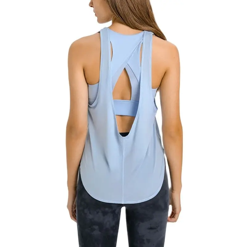 

Женский топ-майка для йоги MYS, свободная майка для занятий йогой, 2022, новая модель, дышащий спортивный бюстгальтер для бега и фитнеса, одежда ...