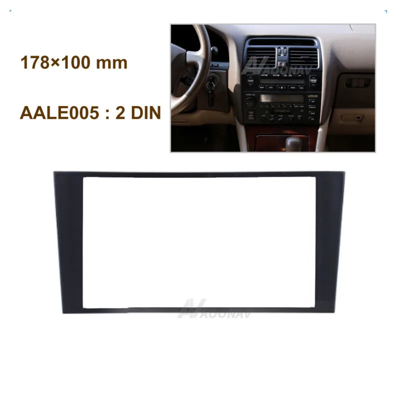 

178 x 100 mm 2Din Car Radio Panel Audio Accessory Adapter Panel Plate Frame Dashboard Mount Fit for Lexus LS400 1996