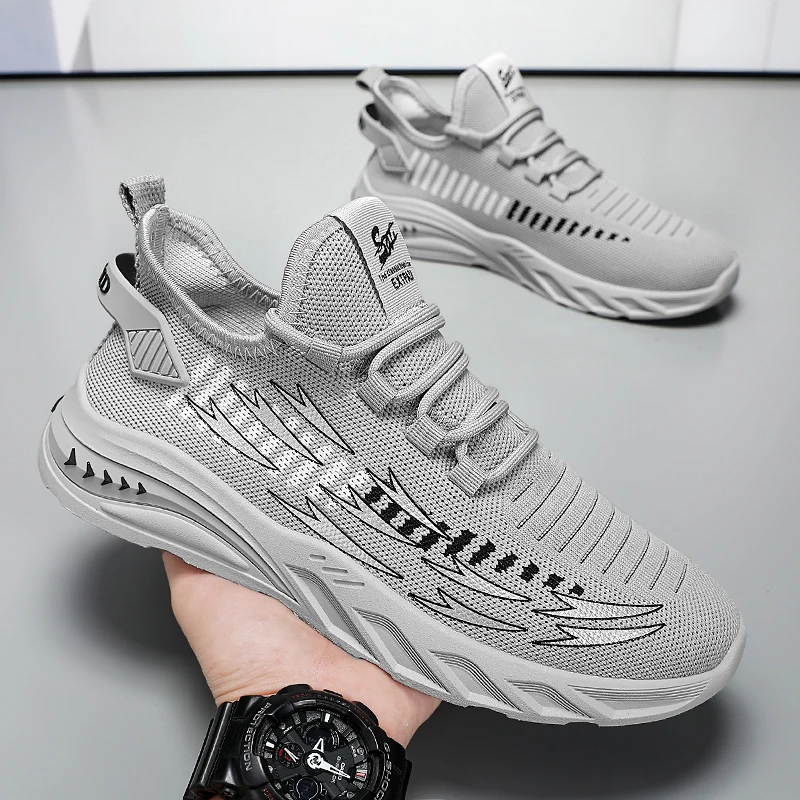 Running Shoes Men Fashion Outdoor Light Breathable Sneakers Man Lace-Up Sports Walking Jogging Shoes Man Comfortable