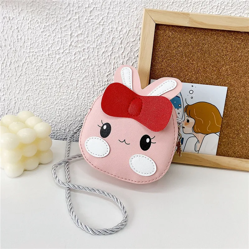 Lovely Children's Mini Shoulder Bags PU Leather Boys Girls Small Crossbody Bag Cute Cartoon Baby Kids Pink Red Coin Purse Wallet