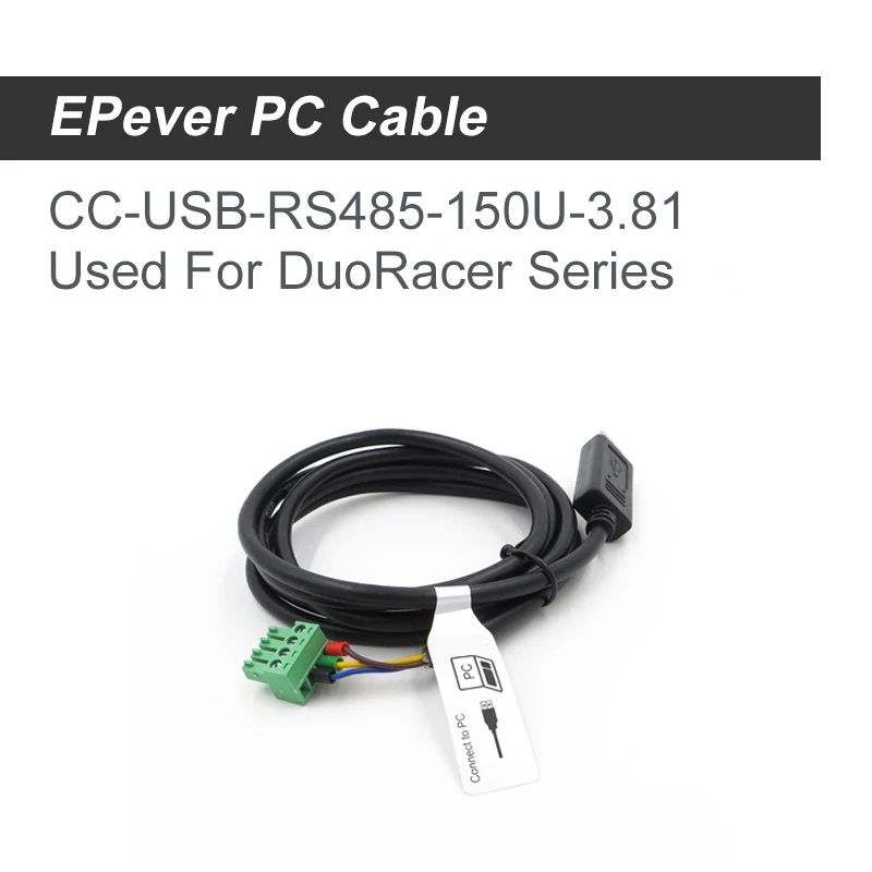 

EPever PC Communication Cable CC-USB-RS485-150U-3.81 Used For DuoRacer Series Solar Charge Controller Connect USB to RS485