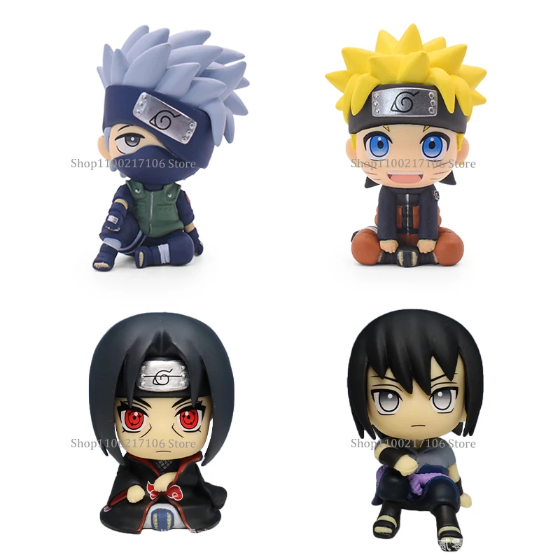 

Аниме Наруто Аниме фигурки Kawaii Uzumaki Naruto Kakashi Uchiha Sasuke Itachi Q Ver. Статуэтка, модель, игрушка в подарок