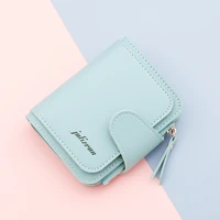 women wallet blackbluepink short female purse fashion credit card holder wallet case pu leather coin purse 2022 money card bag