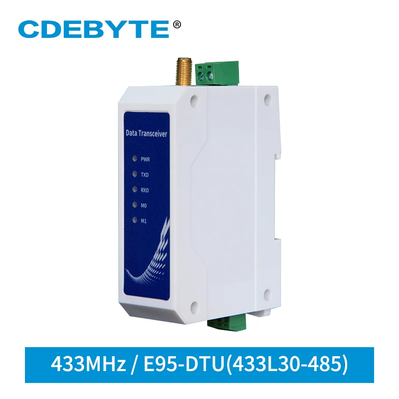 RS485 LoRa Module 433MHz Half duplex Long Range 8km Modbus 30dBm Din-Rail High Performance Wireless Data Transmission Relay LBT