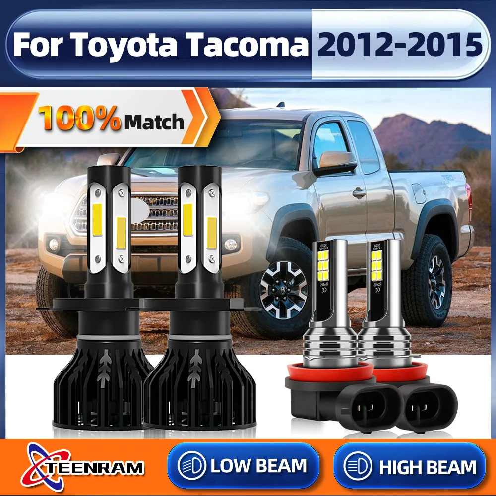 

H4 Canbus светодиодные лампы для автомобильных фар 12В 6000 К H11 Противотуманные фары турбо CSP чип Автомобильные фары для Toyota Tacoma 2012 2013 2014 2015