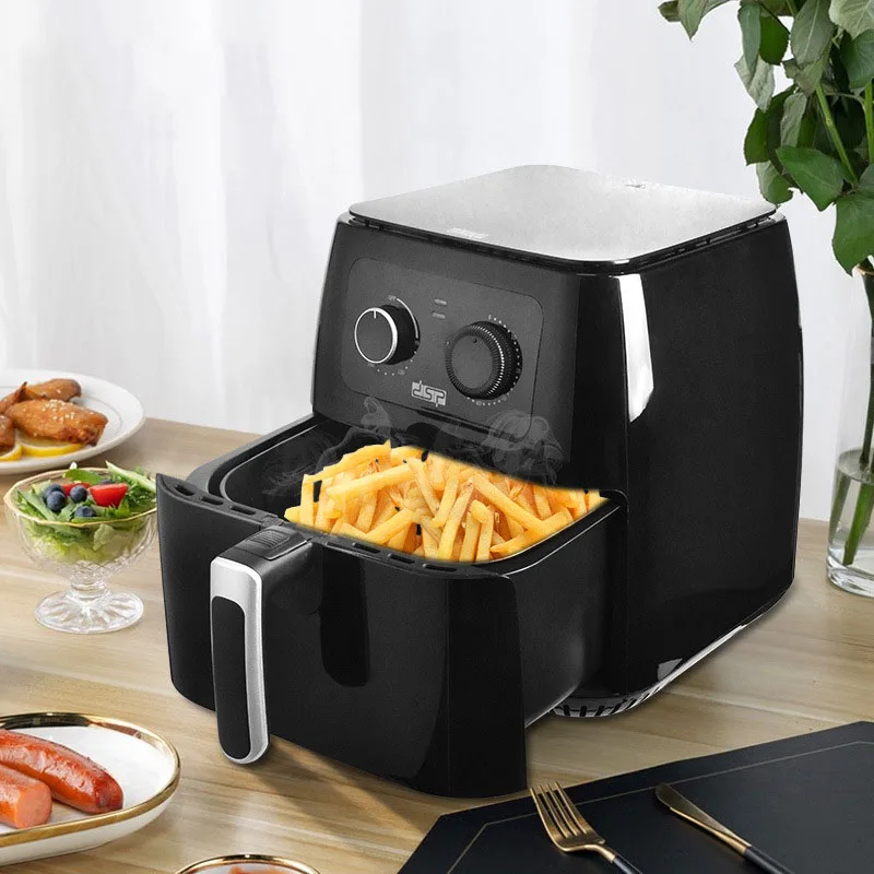 

Home Air Fryer Fully Automatic High Capacity Toaster Oven Electric Smart Multifunctional Air Fryer Non Stick Paper Oblong Hotpot