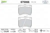 

Ten brake pad for 670066