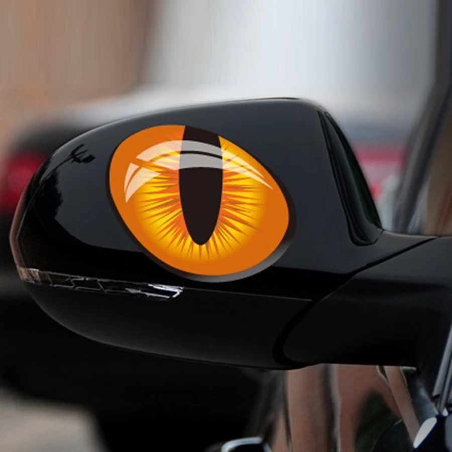 

2 шт./пара 3D забавные мультяшные светоотражающие кошачьи глаза наклейки для автомобиля голова грузовика двигатель зеркало заднего вида оконная крышка дверная наклейка украшение