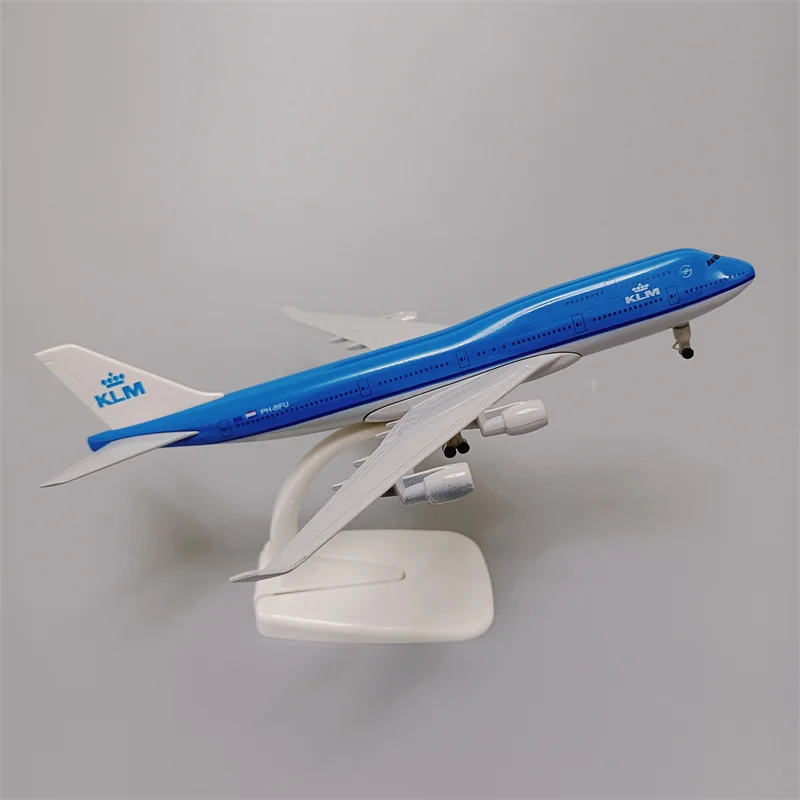 

20cm Netherlands KLM B747 Airlines Boeing 747 Airways Airplane Model Plane Metal Alloy Diecast Aircraft w Landing Gears Wheels