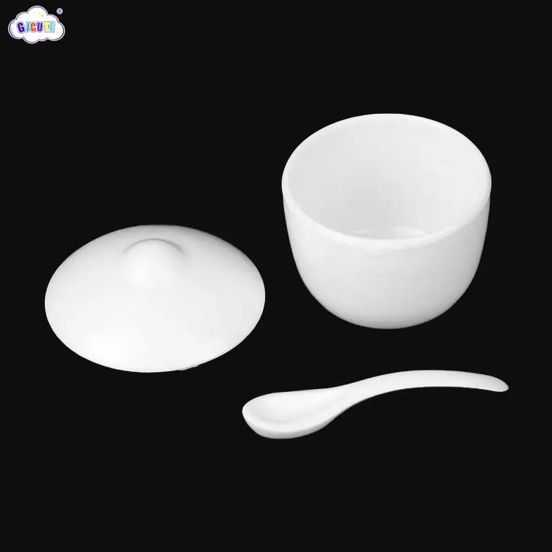 

1:12 Dollhouse Miniature Cooking Soup Pot With Cover Spoon Tableware Kitchen Model Decor Toy Doll House Accessorie