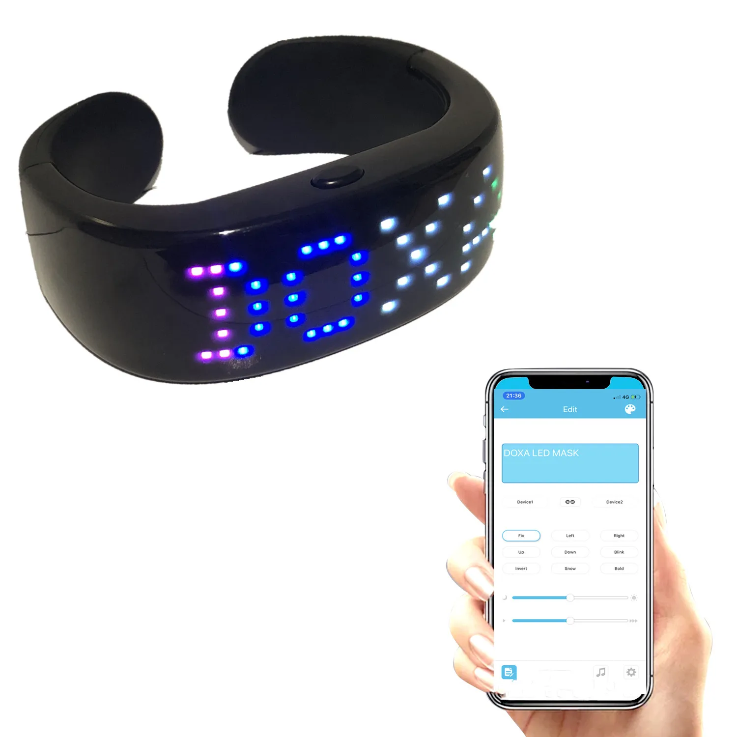 

Bluetooth Programmable Led Bracelet 4 Color Flashing Night Safety Running Band Luminous Wristband for Concert Party Bar