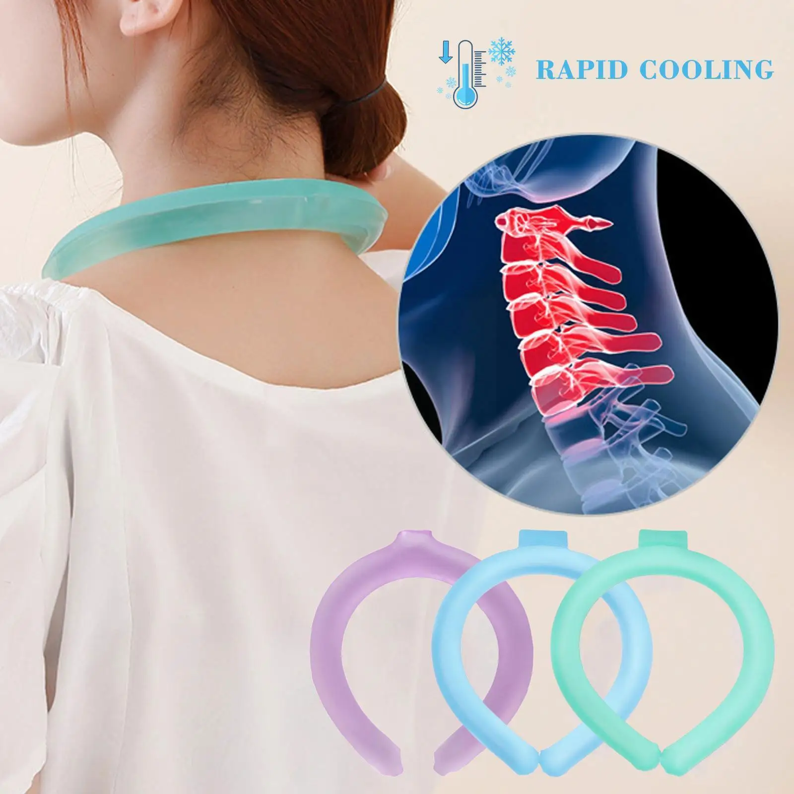 

Summer Icy Cooling Neck Cooling Cushion TubeHeatstroke Sports Reusable Equipment Tube Ice Cooling Prevention Summer Outdoor E3O1
