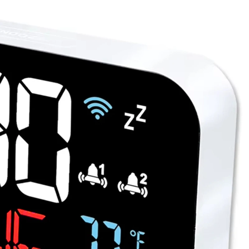 Фото НОВЫЕ часы Tuya WiFi, календарь, интеллектуальный термометр, гигрометр с цифровым светодиодным дисплеем, поддержка WIFI №2