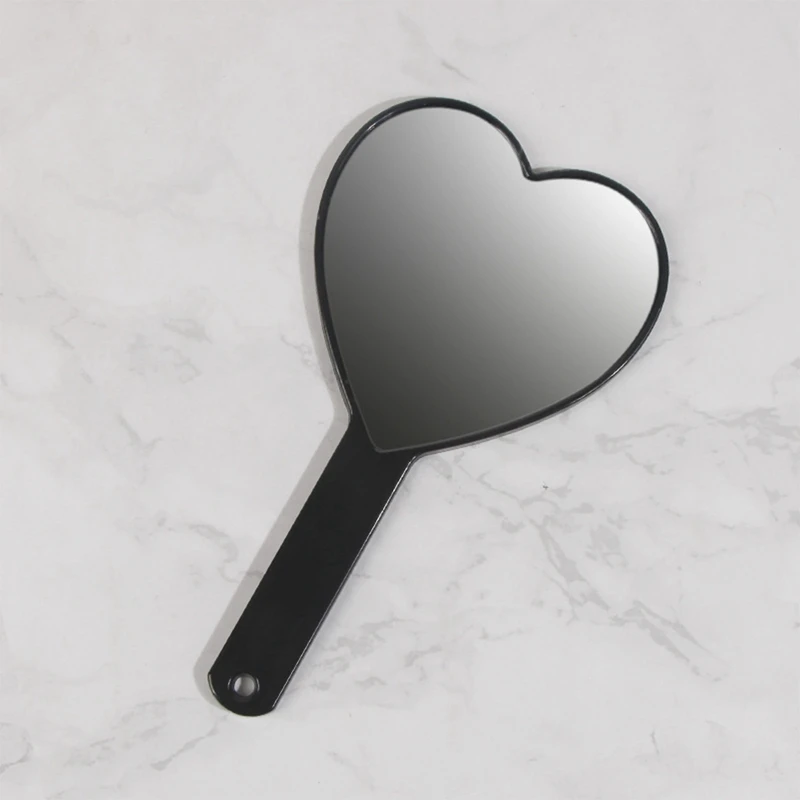 Зеркало в форме сердца ручное зеркало для макияжа косметическое с ручкой