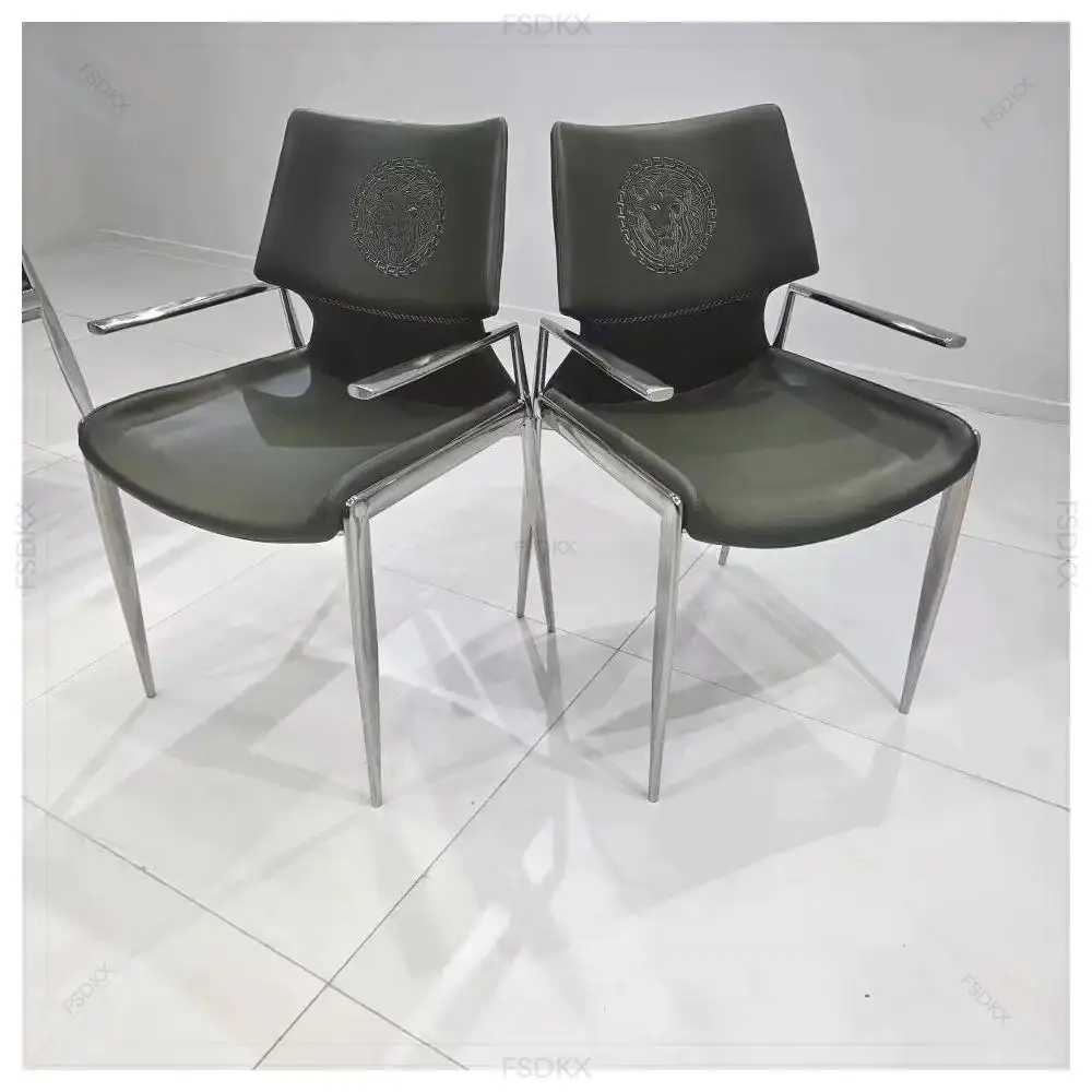 Мебель для дома столовая ресторан дешевая цена металлический каркас кожаный