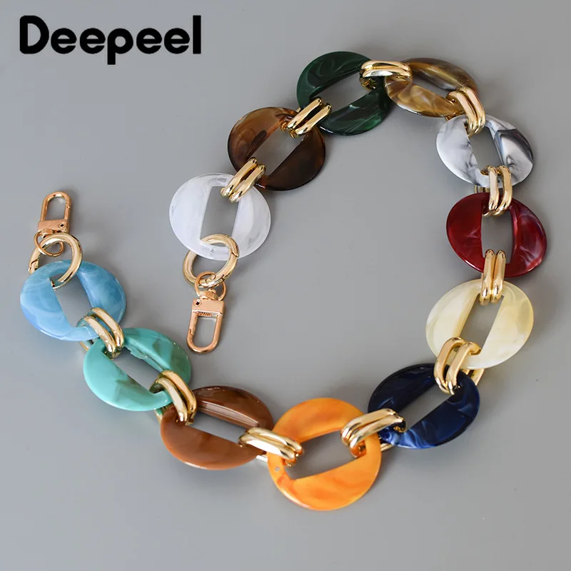 Deepeel 60cm Fashion Acrylic Color Bags Chain Strap Women High Quality Shoulder Straps Crossbody Bag Handbags Chains Accessories