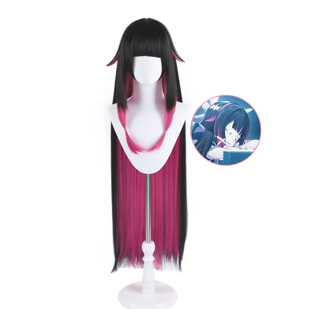 

Genshin Impact Colombina Cosplay Wig Girl Colombina Fatui Snezhnaya Long Mixed Color Hairpiece Woman Role Play Wig +Free Wig Cap
