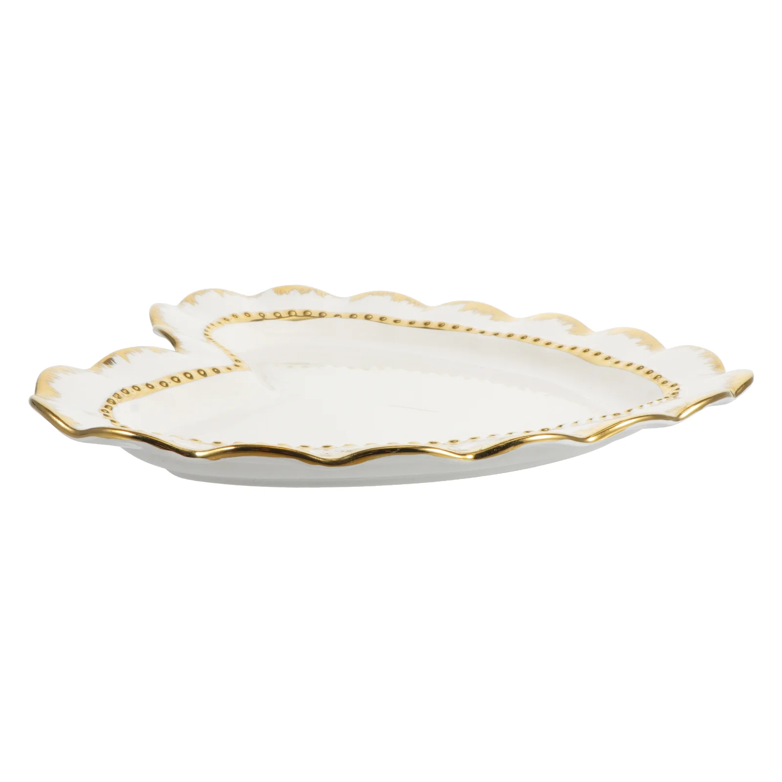 

Plate Ceramic Serving Tray Dish Platter Fruit Plates Salad Dessert Dishes Porcelain Bowl Appetizer Party Heart Storage Snack