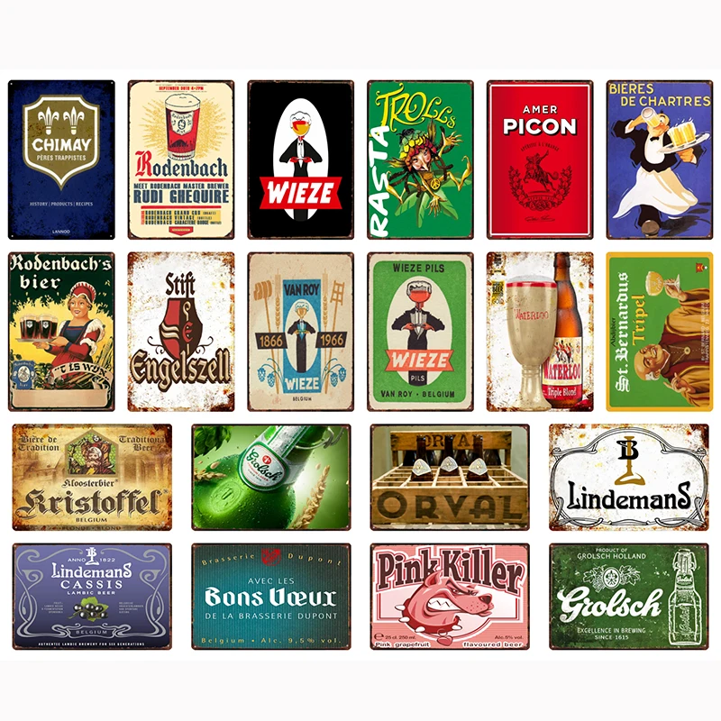 

Belgium Beer Retro WIEZE MAES TRIPEL Vintage Metal Tin Signs Poster Decor for Room Bar Pub Club Man Cave Wall Decoration A-097