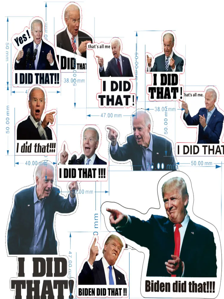 

Biden I DID That U.S. Presidential Stickers Are Made By Me Joe Biden Campaign Spoof Stickers