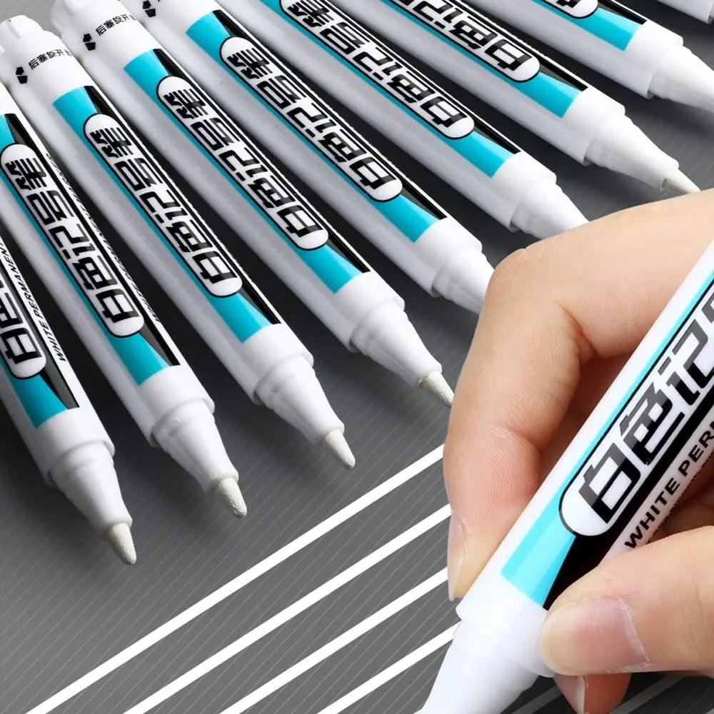 

Waterproof White Permanent Paint Pen 0.7mm/1.0mm/.2.5mm Smooth Writing Oily Marker Pen Wear Resistant Not Easily Deformed