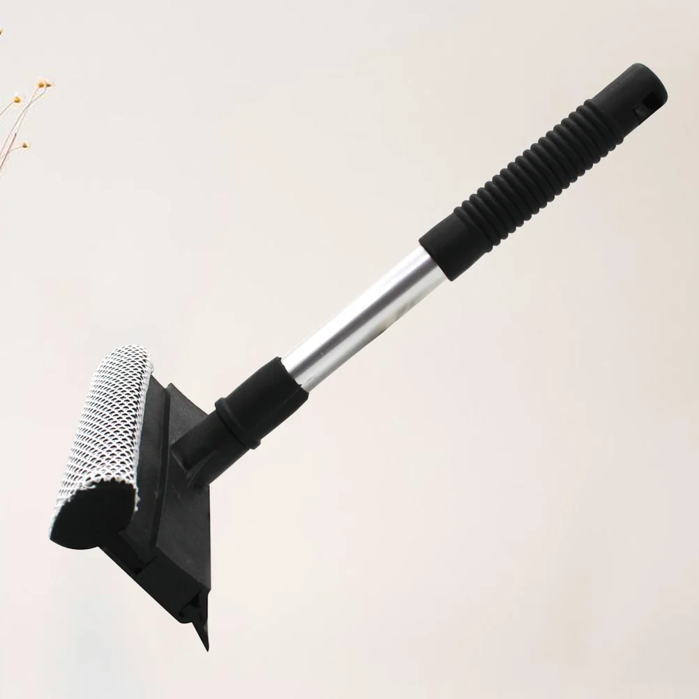

Squeegee Window Cleaner Telescopic Window Washing Glass Brush for Car Indoor Outdoor High Windows Black 20x25cm